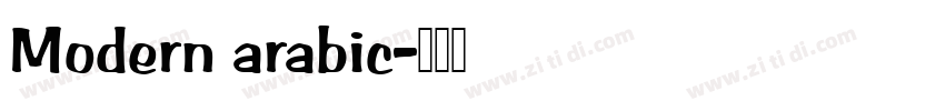 Modern arabic字体转换